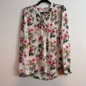 joie floral blouse size large